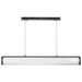 Island Pendant Nuvo 62-2041 Vale - 43 Inch LED Island Pendant - Matte Black - Silk Screened Acrylic Lens Nuvo