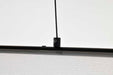 Island Pendant Nuvo 62-2041 Vale - 43 Inch LED Island Pendant - Matte Black - Silk Screened Acrylic Lens Nuvo