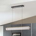 Island Pendant Nuvo 62-2041 Vale - 43 Inch LED Island Pendant - Matte Black - Silk Screened Acrylic Lens Nuvo