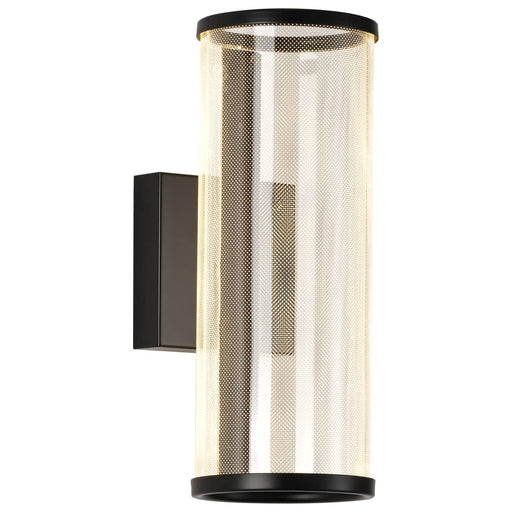 Sconce Nuvo 62-2042 Vale - 12 Inch LED Sconce - Matte Black - Silk Screened Acrylic Lens Nuvo