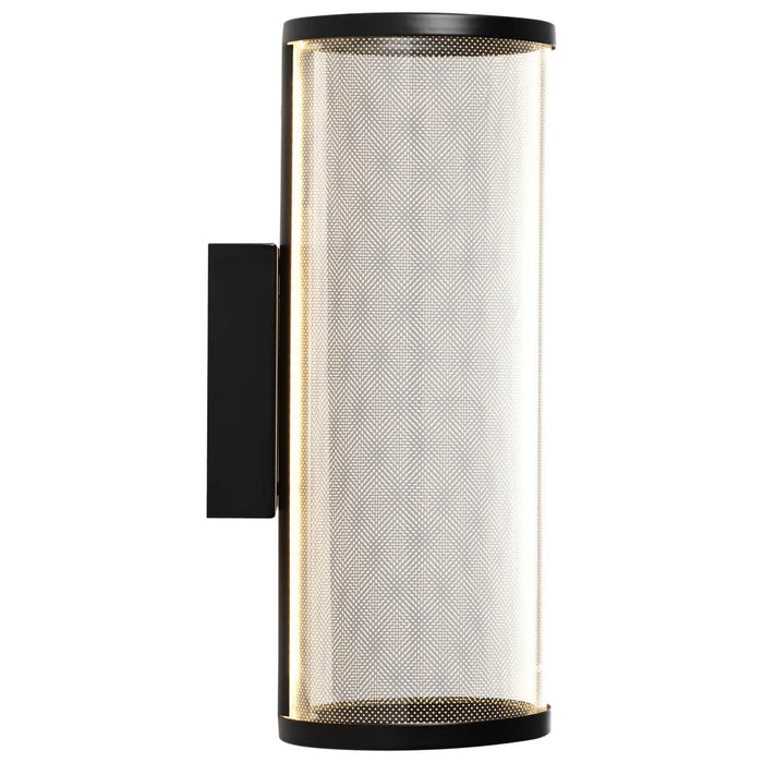 Sconce Nuvo 62-2042 Vale - 12 Inch LED Sconce - Matte Black - Silk Screened Acrylic Lens Nuvo
