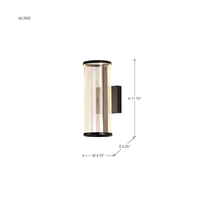 Sconce Nuvo 62-2042 Vale - 12 Inch LED Sconce - Matte Black - Silk Screened Acrylic Lens Nuvo