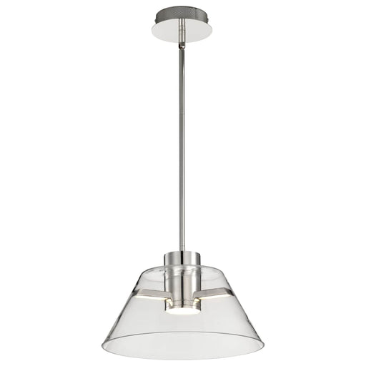 Pendant Nuvo 62-2051 Edmond - 14 Inch LED Pendant - Polished Nickel with Clear Glass - Polished Nickel Finish Nuvo