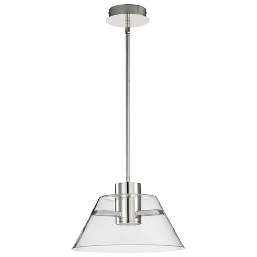 Pendant Nuvo 62-2051 Edmond - 14 Inch LED Pendant - Polished Nickel with Clear Glass - Polished Nickel Finish Nuvo