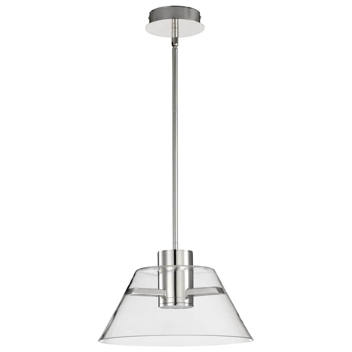 Pendant Nuvo 62-2051 Edmond - 14 Inch LED Pendant - Polished Nickel with Clear Glass - Polished Nickel Finish Nuvo