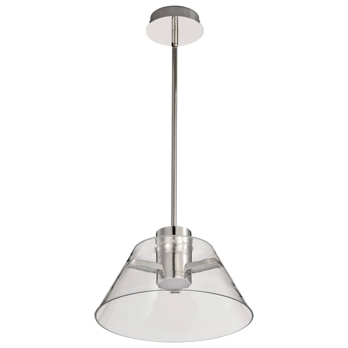 Pendant Nuvo 62-2051 Edmond - 14 Inch LED Pendant - Polished Nickel with Clear Glass - Polished Nickel Finish Nuvo