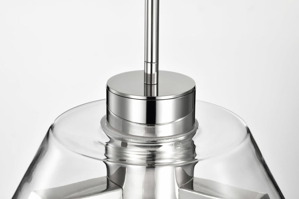 Pendant Nuvo 62-2051 Edmond - 14 Inch LED Pendant - Polished Nickel with Clear Glass - Polished Nickel Finish Nuvo