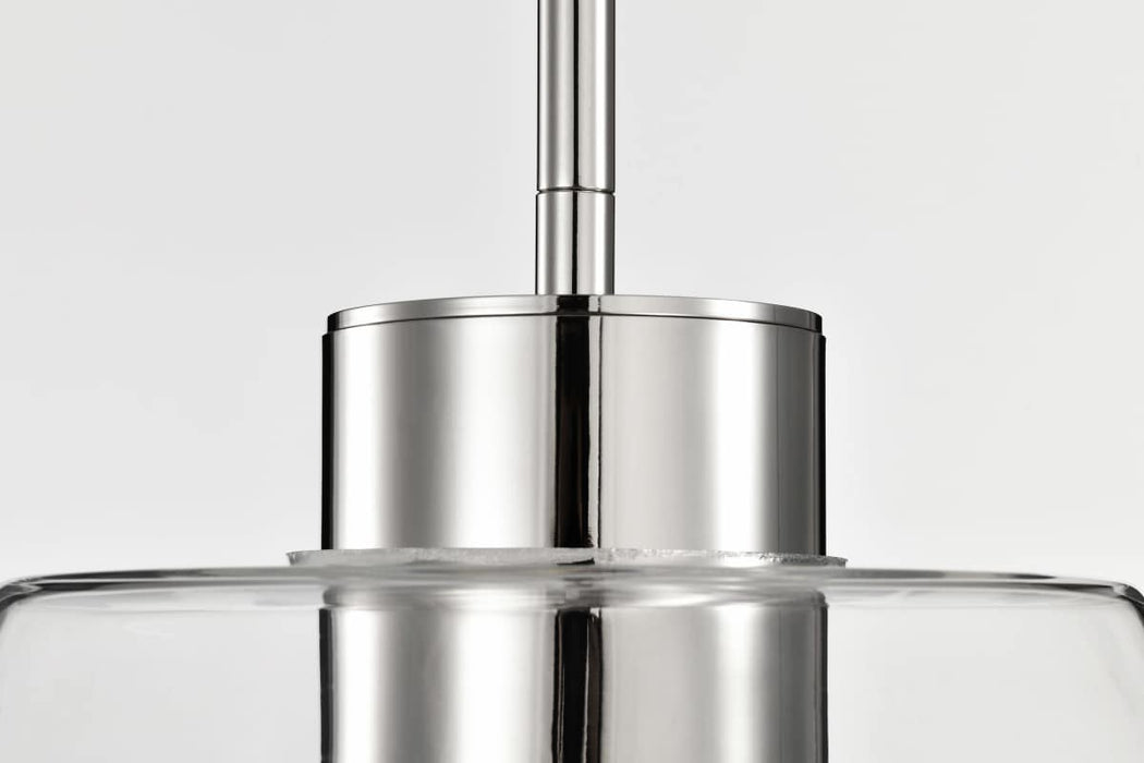 Pendant Nuvo 62-2051 Edmond - 14 Inch LED Pendant - Polished Nickel with Clear Glass - Polished Nickel Finish Nuvo
