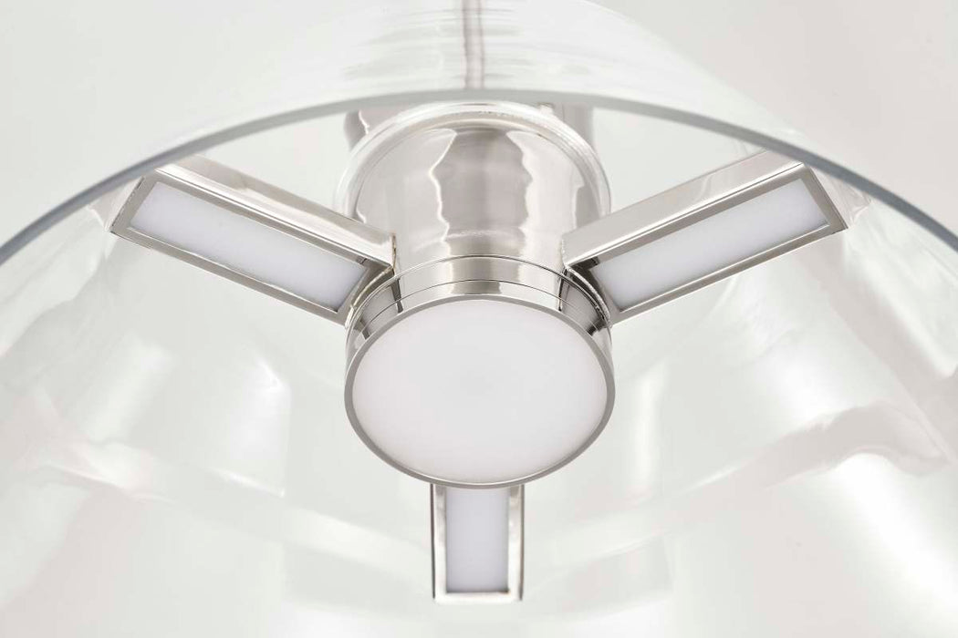 Pendant Nuvo 62-2051 Edmond - 14 Inch LED Pendant - Polished Nickel with Clear Glass - Polished Nickel Finish Nuvo