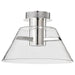 Semi Flush Nuvo 62-2053 Edmond - 14 Inch LED Semi Flush - Polished Nickel with Clear Glass - Polished Nickel Finish Nuvo