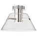 Semi Flush Nuvo 62-2053 Edmond - 14 Inch LED Semi Flush - Polished Nickel with Clear Glass - Polished Nickel Finish Nuvo