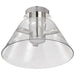 Semi Flush Nuvo 62-2053 Edmond - 14 Inch LED Semi Flush - Polished Nickel with Clear Glass - Polished Nickel Finish Nuvo