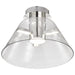 Semi Flush Nuvo 62-2053 Edmond - 14 Inch LED Semi Flush - Polished Nickel with Clear Glass - Polished Nickel Finish Nuvo