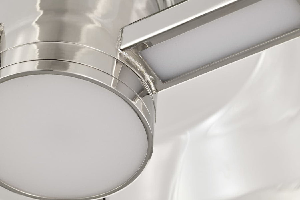 Semi Flush Nuvo 62-2053 Edmond - 14 Inch LED Semi Flush - Polished Nickel with Clear Glass - Polished Nickel Finish Nuvo