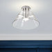 Semi Flush Nuvo 62-2053 Edmond - 14 Inch LED Semi Flush - Polished Nickel with Clear Glass - Polished Nickel Finish Nuvo