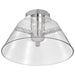 Semi Flush Nuvo 62-2054 Edmond - 17 Inch LED Semi Flush - Polished Nickel with Clear Glass - Polished Nickel Finish Nuvo