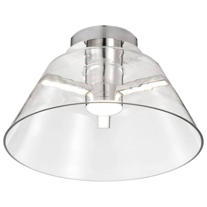 Semi Flush Nuvo 62-2054 Edmond - 17 Inch LED Semi Flush - Polished Nickel with Clear Glass - Polished Nickel Finish Nuvo