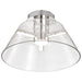 Semi Flush Nuvo 62-2054 Edmond - 17 Inch LED Semi Flush - Polished Nickel with Clear Glass - Polished Nickel Finish Nuvo