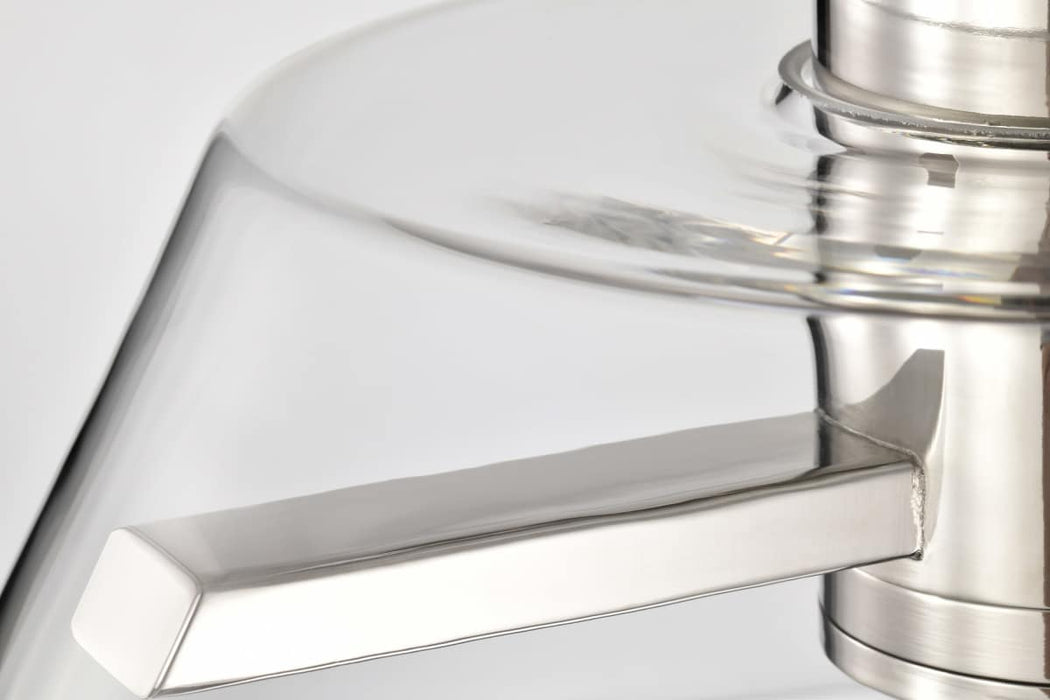 Semi Flush Nuvo 62-2054 Edmond - 17 Inch LED Semi Flush - Polished Nickel with Clear Glass - Polished Nickel Finish Nuvo