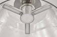 Semi Flush Nuvo 62-2054 Edmond - 17 Inch LED Semi Flush - Polished Nickel with Clear Glass - Polished Nickel Finish Nuvo