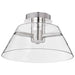 Semi Flush Nuvo 62-2054 Edmond - 17 Inch LED Semi Flush - Polished Nickel with Clear Glass - Polished Nickel Finish Nuvo