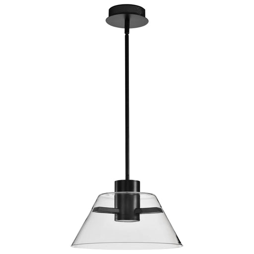 Pendant Nuvo 62-2061 Edmond - 14 Inch LED Pendant - Matte Black with Clear Glass Nuvo