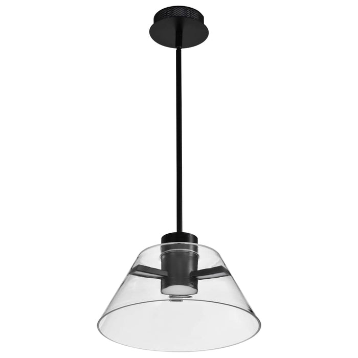Pendant Nuvo 62-2061 Edmond - 14 Inch LED Pendant - Matte Black with Clear Glass Nuvo