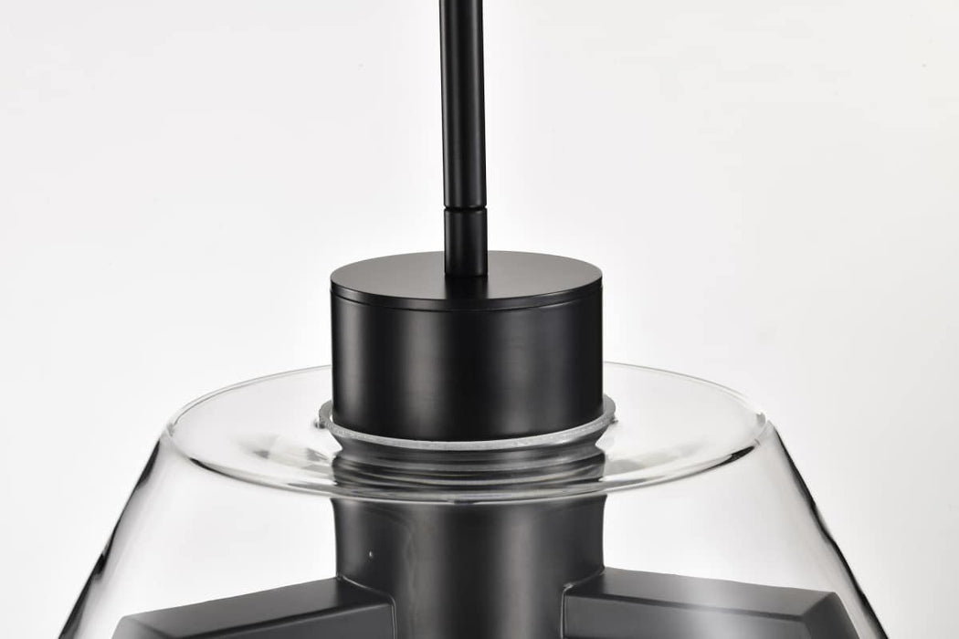 Pendant Nuvo 62-2061 Edmond - 14 Inch LED Pendant - Matte Black with Clear Glass Nuvo