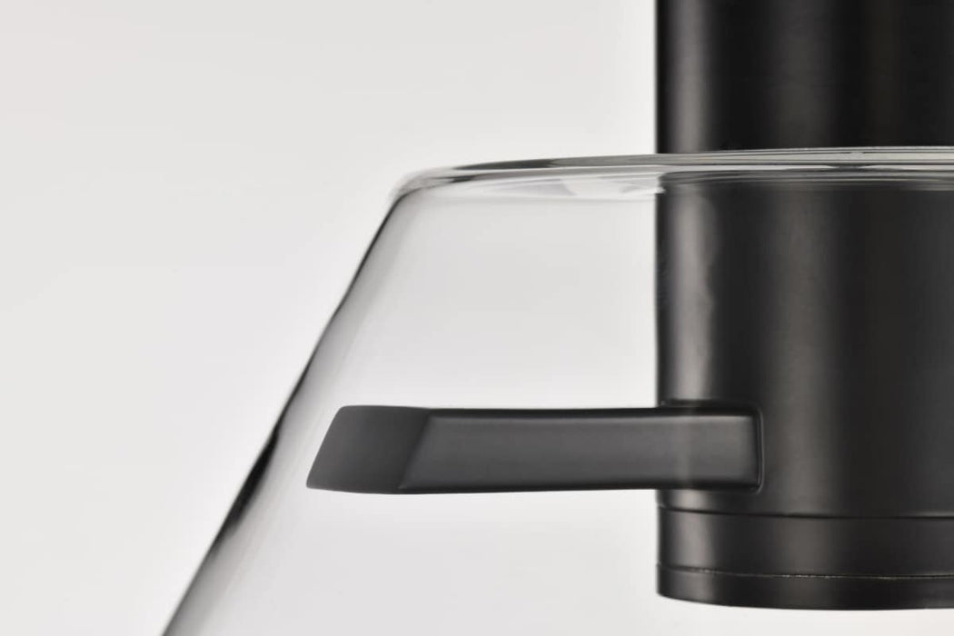 Pendant Nuvo 62-2061 Edmond - 14 Inch LED Pendant - Matte Black with Clear Glass Nuvo