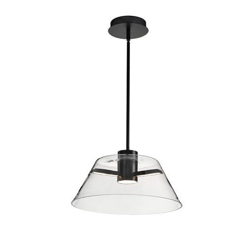 Pendant Nuvo 62-2062 Edmond - 17 Inch LED Pendant - Matte Black with Clear Glass Nuvo