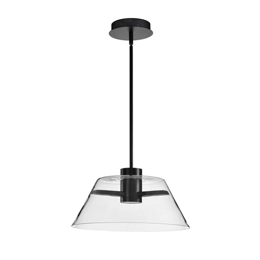 Pendant Nuvo 62-2062 Edmond - 17 Inch LED Pendant - Matte Black with Clear Glass Nuvo