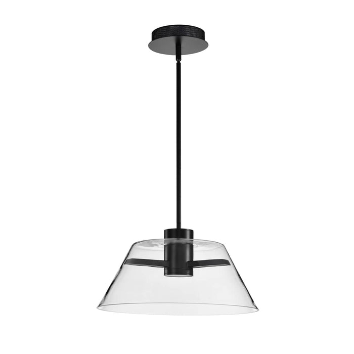 Pendant Nuvo 62-2062 Edmond - 17 Inch LED Pendant - Matte Black with Clear Glass Nuvo