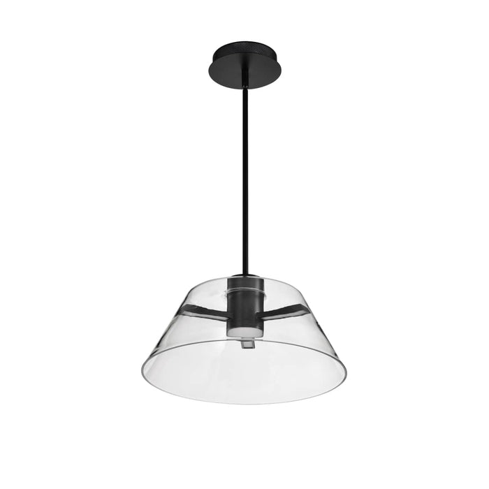 Pendant Nuvo 62-2062 Edmond - 17 Inch LED Pendant - Matte Black with Clear Glass Nuvo