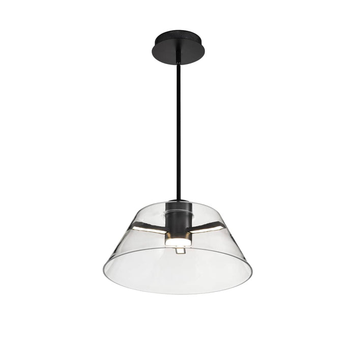 Pendant Nuvo 62-2062 Edmond - 17 Inch LED Pendant - Matte Black with Clear Glass Nuvo