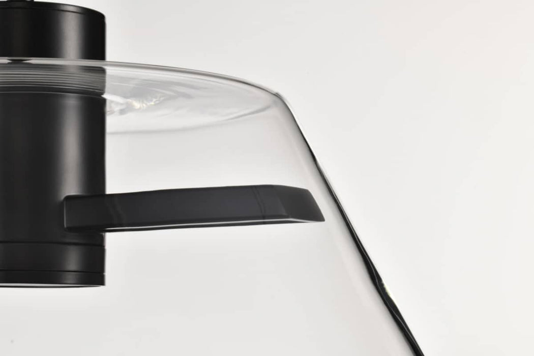 Pendant Nuvo 62-2062 Edmond - 17 Inch LED Pendant - Matte Black with Clear Glass Nuvo