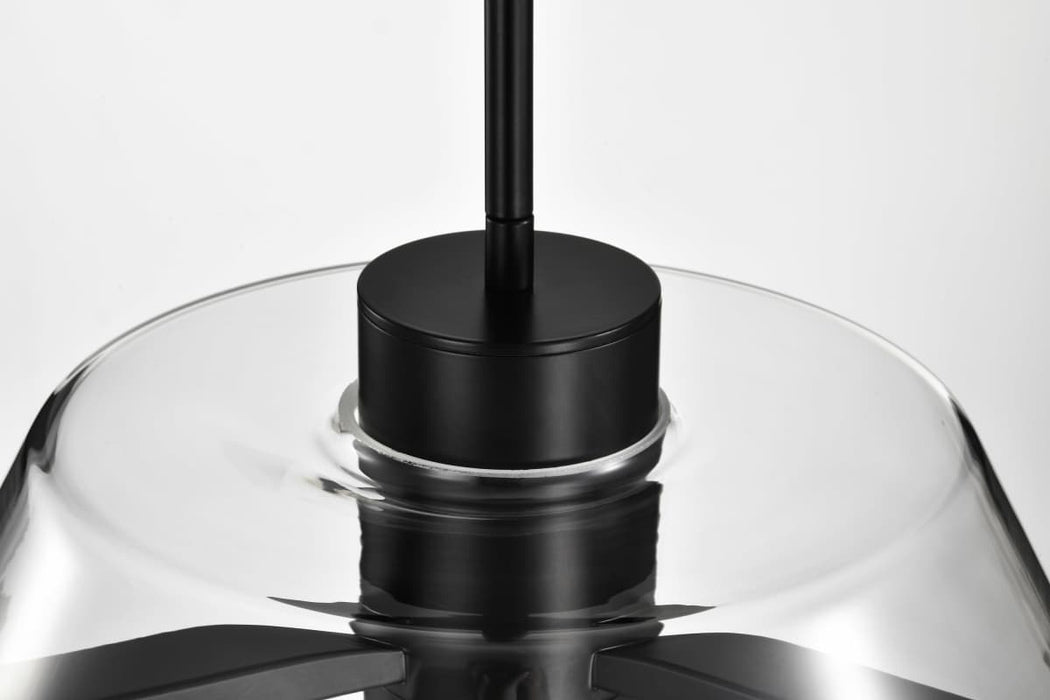 Pendant Nuvo 62-2062 Edmond - 17 Inch LED Pendant - Matte Black with Clear Glass Nuvo