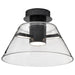 Semi Flush Nuvo 62-2063 Edmond - 14 Inch LED Semi Flush - Matte Black with Clear Glass Nuvo