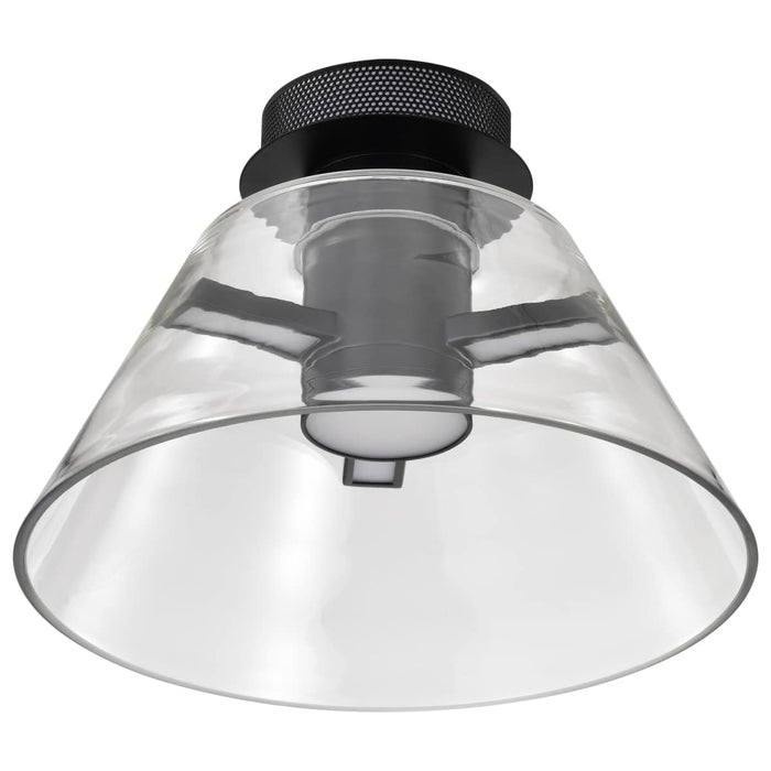 Semi Flush Nuvo 62-2063 Edmond - 14 Inch LED Semi Flush - Matte Black with Clear Glass Nuvo