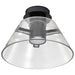 Semi Flush Nuvo 62-2063 Edmond - 14 Inch LED Semi Flush - Matte Black with Clear Glass Nuvo