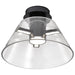 Semi Flush Nuvo 62-2063 Edmond - 14 Inch LED Semi Flush - Matte Black with Clear Glass Nuvo