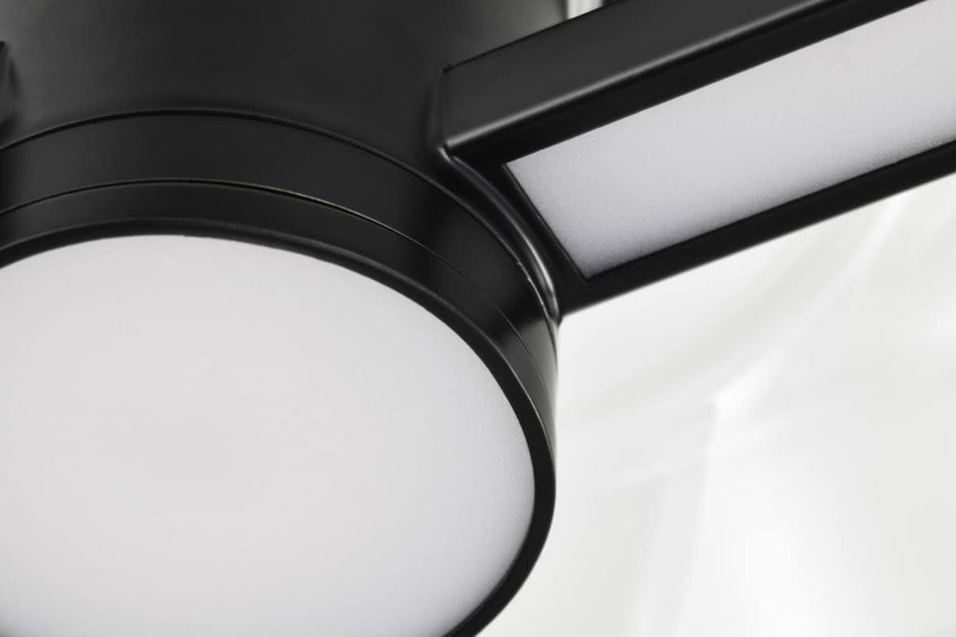 Semi Flush Nuvo 62-2063 Edmond - 14 Inch LED Semi Flush - Matte Black with Clear Glass Nuvo