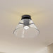 Semi Flush Nuvo 62-2063 Edmond - 14 Inch LED Semi Flush - Matte Black with Clear Glass Nuvo