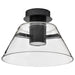 Semi Flush Nuvo 62-2063 Edmond - 14 Inch LED Semi Flush - Matte Black with Clear Glass Nuvo