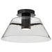 Semi Flush Nuvo 62-2064 Edmond - 17 Inch LED Semi Flush - Matte Black with Clear Glass Nuvo