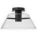 Semi Flush Nuvo 62-2064 Edmond - 17 Inch LED Semi Flush - Matte Black with Clear Glass Nuvo