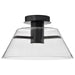 Semi Flush Nuvo 62-2064 Edmond - 17 Inch LED Semi Flush - Matte Black with Clear Glass Nuvo