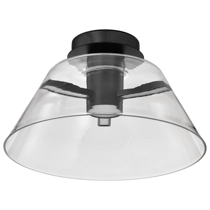 Semi Flush Nuvo 62-2064 Edmond - 17 Inch LED Semi Flush - Matte Black with Clear Glass Nuvo