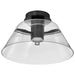 Semi Flush Nuvo 62-2064 Edmond - 17 Inch LED Semi Flush - Matte Black with Clear Glass Nuvo