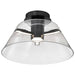 Semi Flush Nuvo 62-2064 Edmond - 17 Inch LED Semi Flush - Matte Black with Clear Glass Nuvo