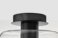 Semi Flush Nuvo 62-2064 Edmond - 17 Inch LED Semi Flush - Matte Black with Clear Glass Nuvo